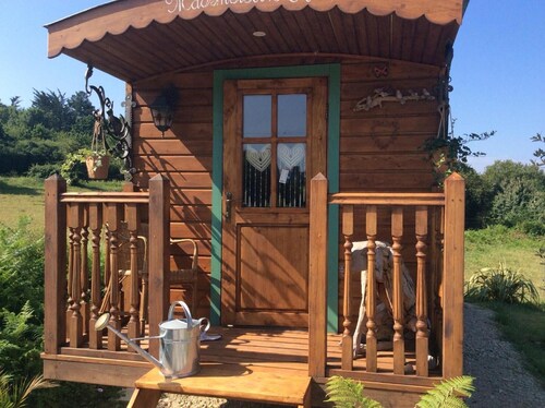 Cabane « Roulotte De Luxe Vue Mer 180° » avec vue sur la mer