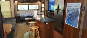 Amazing recreational vehicle with AC at Cook Bayou Marina in Panama City.