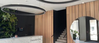 Apartment with panoramic view by the hockey arena with AC