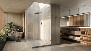 Premium Room, 2 Queen Beds, Terrace, Sea View | Bathroom