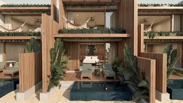 Junior Suite, Private Pool | Premium bedding, memory foam beds, minibar, in-room safe - NANANA Hotel del Mar (Puerto Escondido)