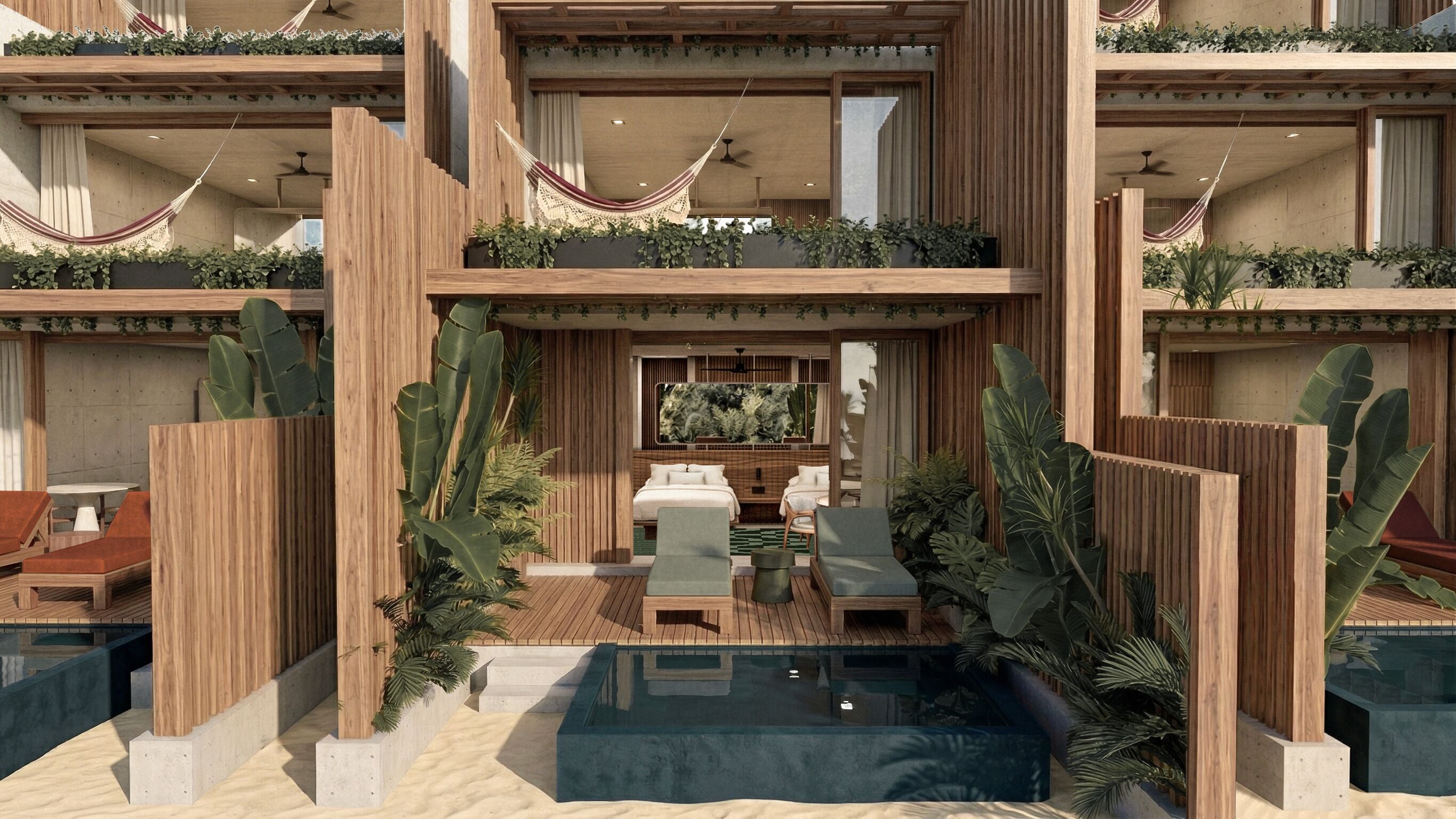 Premium Double Room, 2 Queen Beds, Private Pool