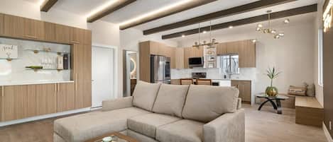 TV, fireplace, offices