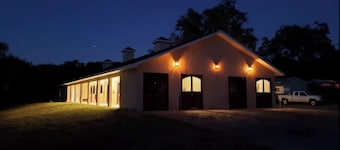 Only steps to WEC on rare 20 Acre Site- St Moritz Chalet @ Swiss Stables