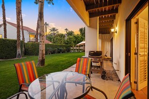 Outdoor dining - Desert Golf Retreat with Mountain Views Pool (La Quinta)