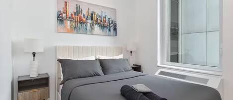 In-room safe, desk, laptop workspace, iron/ironing board