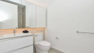 Free toiletries, hair dryer, towels, soap