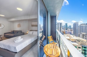 スタジオ バルコニー シティビュー | アイロン / アイロン台、WiFi (無料)