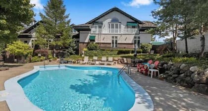 Poolside at Hayloft Lodge