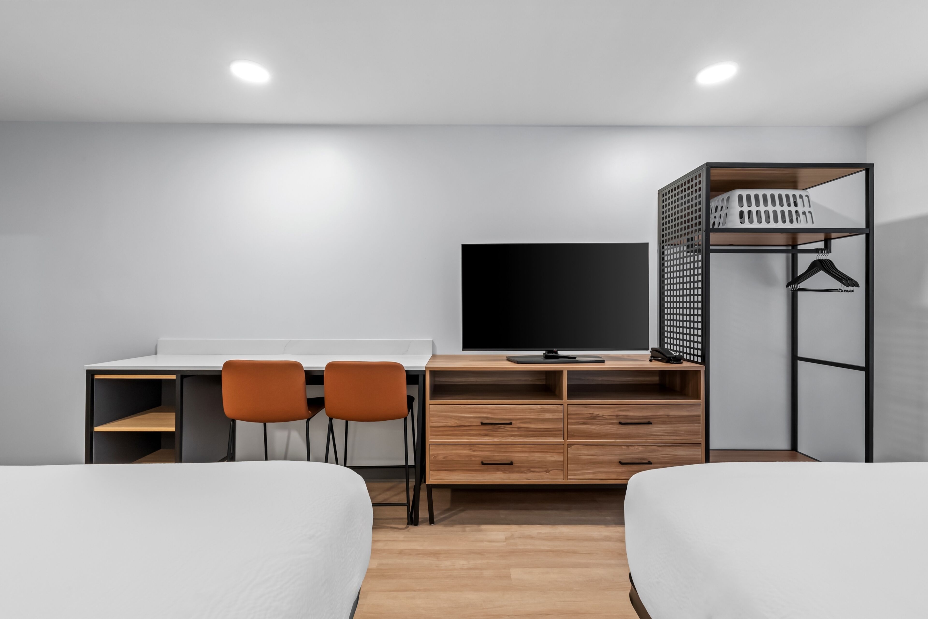 Studio, 2 Queen Beds | In-room safe, desk, free WiFi, bed sheets