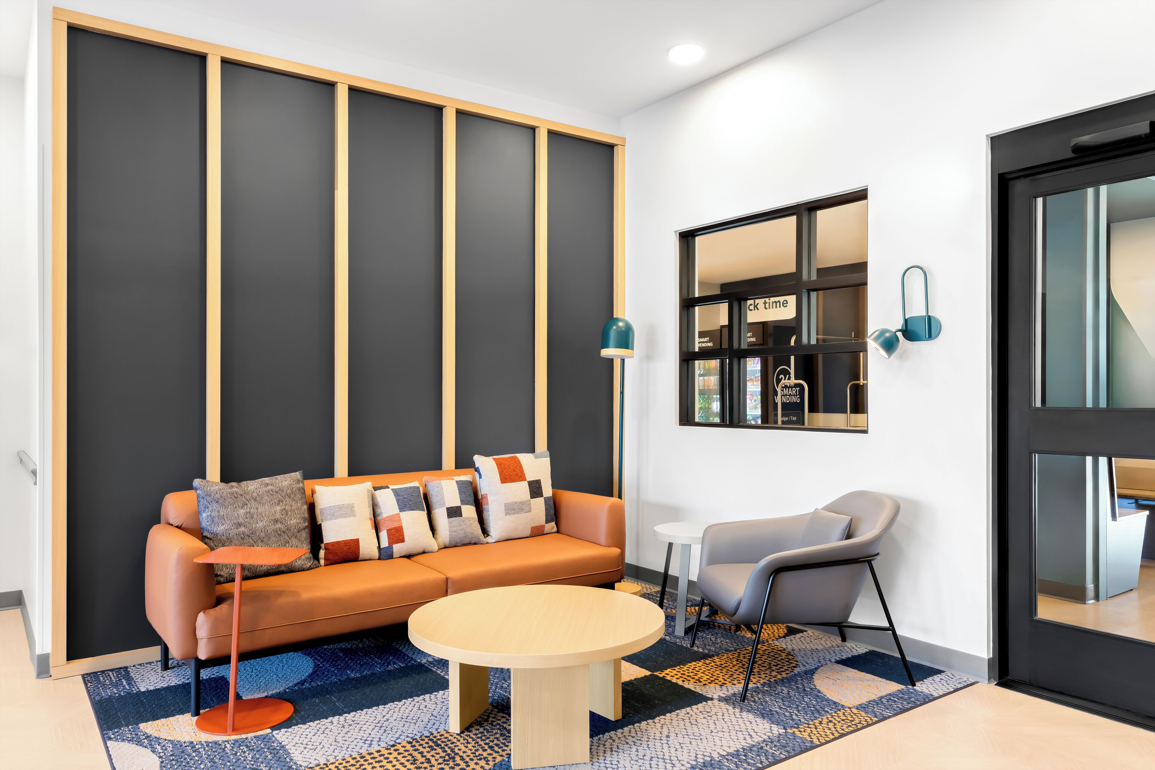 Siddeområde i lobbyen