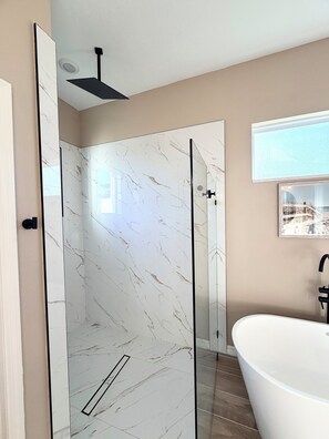 Shower, hair dryer, towels, soap - Luxury Beach Home • New Construction • Sleeps 13 • NEAR TO BOCA GRANDE (Port Charlotte)