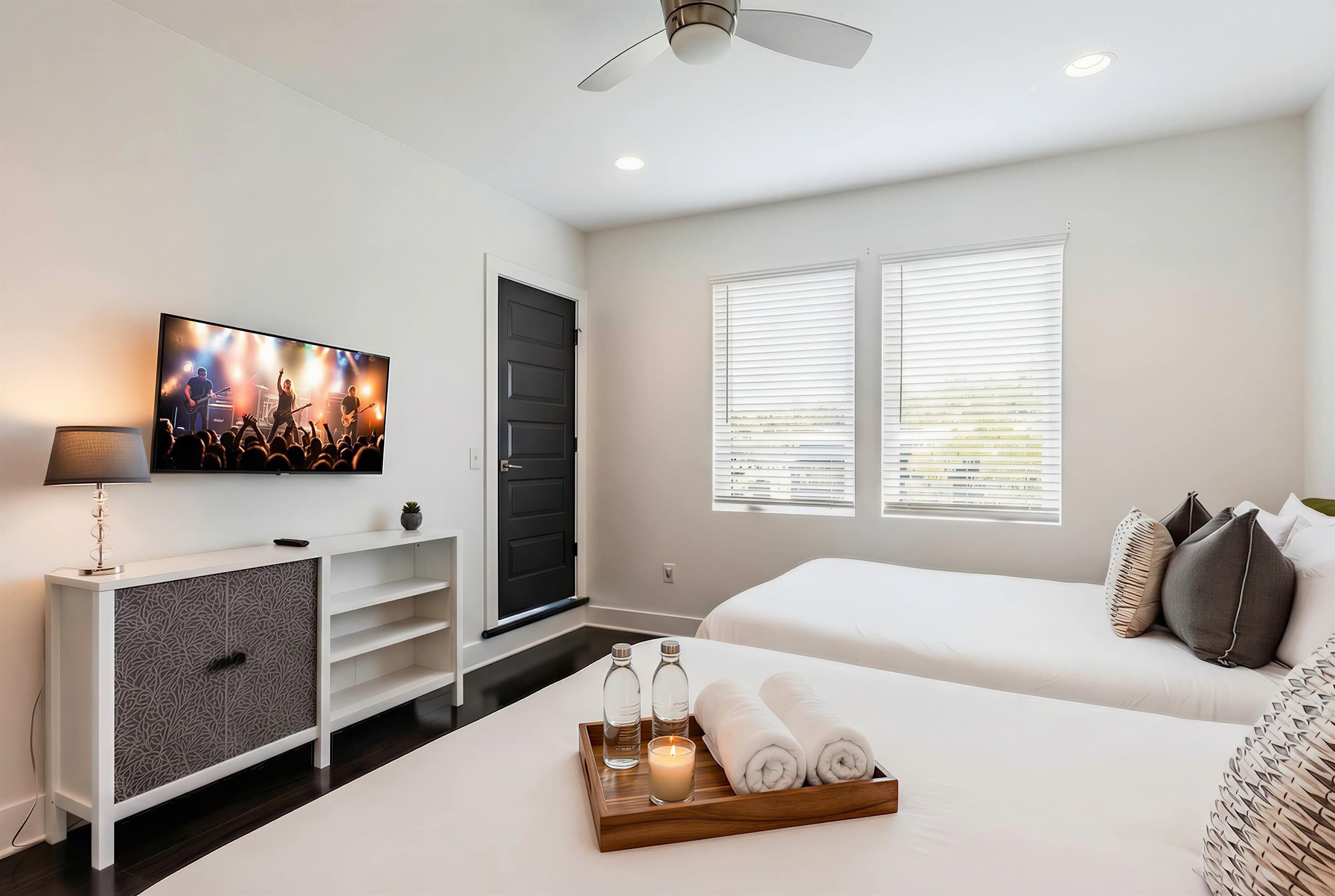 3 habitaciones, tabla de planchar con plancha, wifi y ropa de cama 