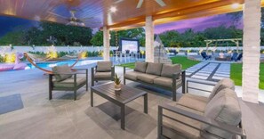 Terrace/patio - Athletic Villa Football Field Gym Cinema (North Miami)