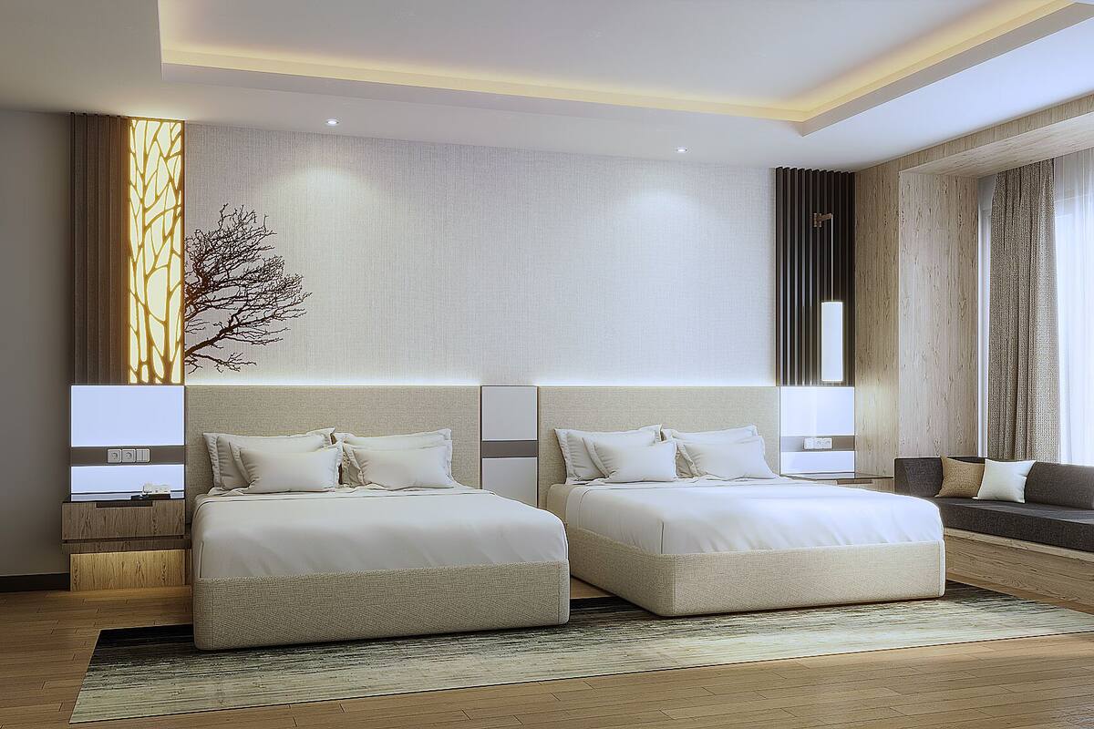 家庭双人房 | 客房内保险箱、免费 WiFi