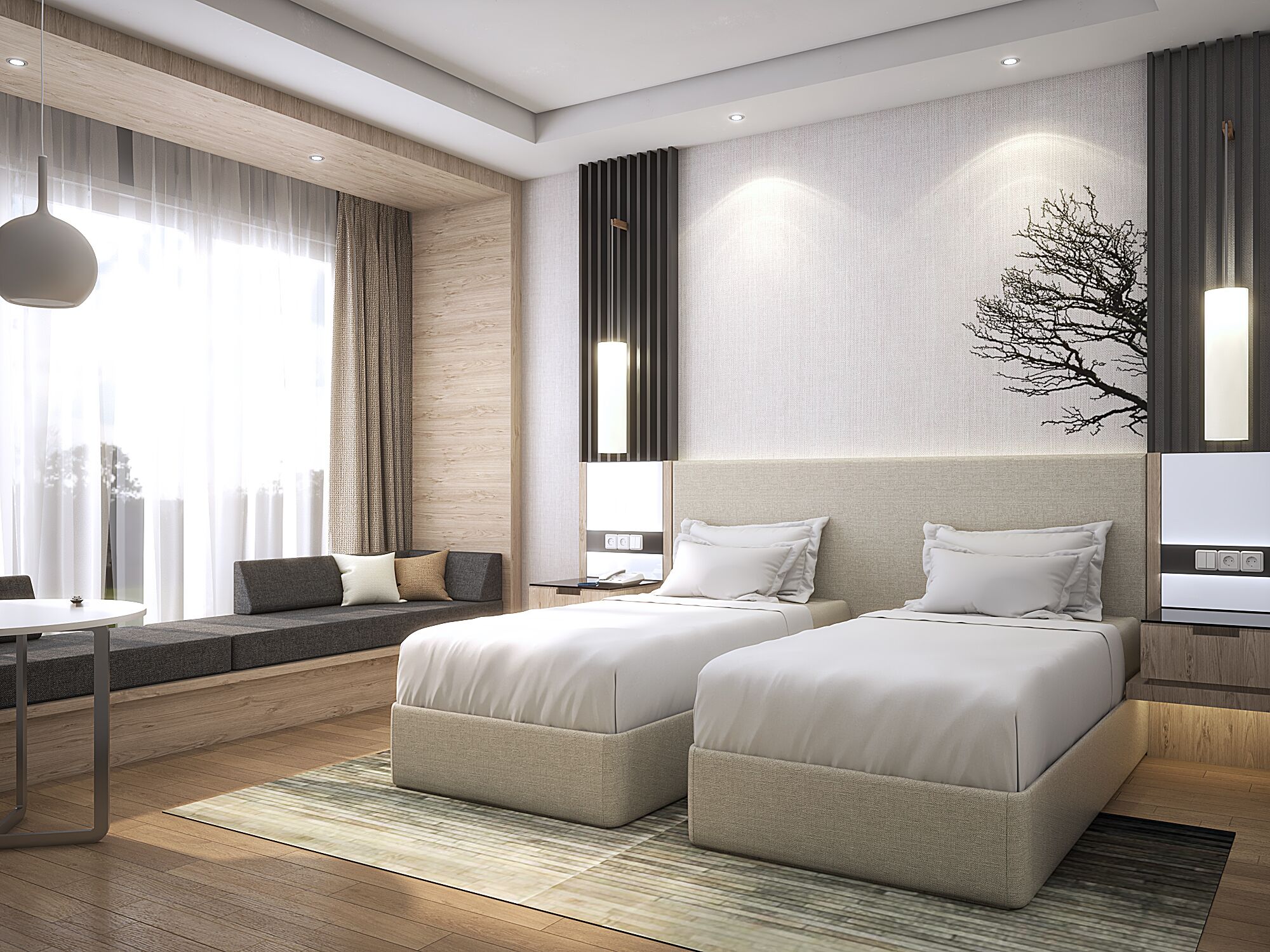 Deluxe-Doppel- oder -Zweibettzimmer | Zimmersafe, kostenloses WLAN