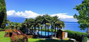 Pool - Anna Apartment with lake view. (San Felice del Benaco)