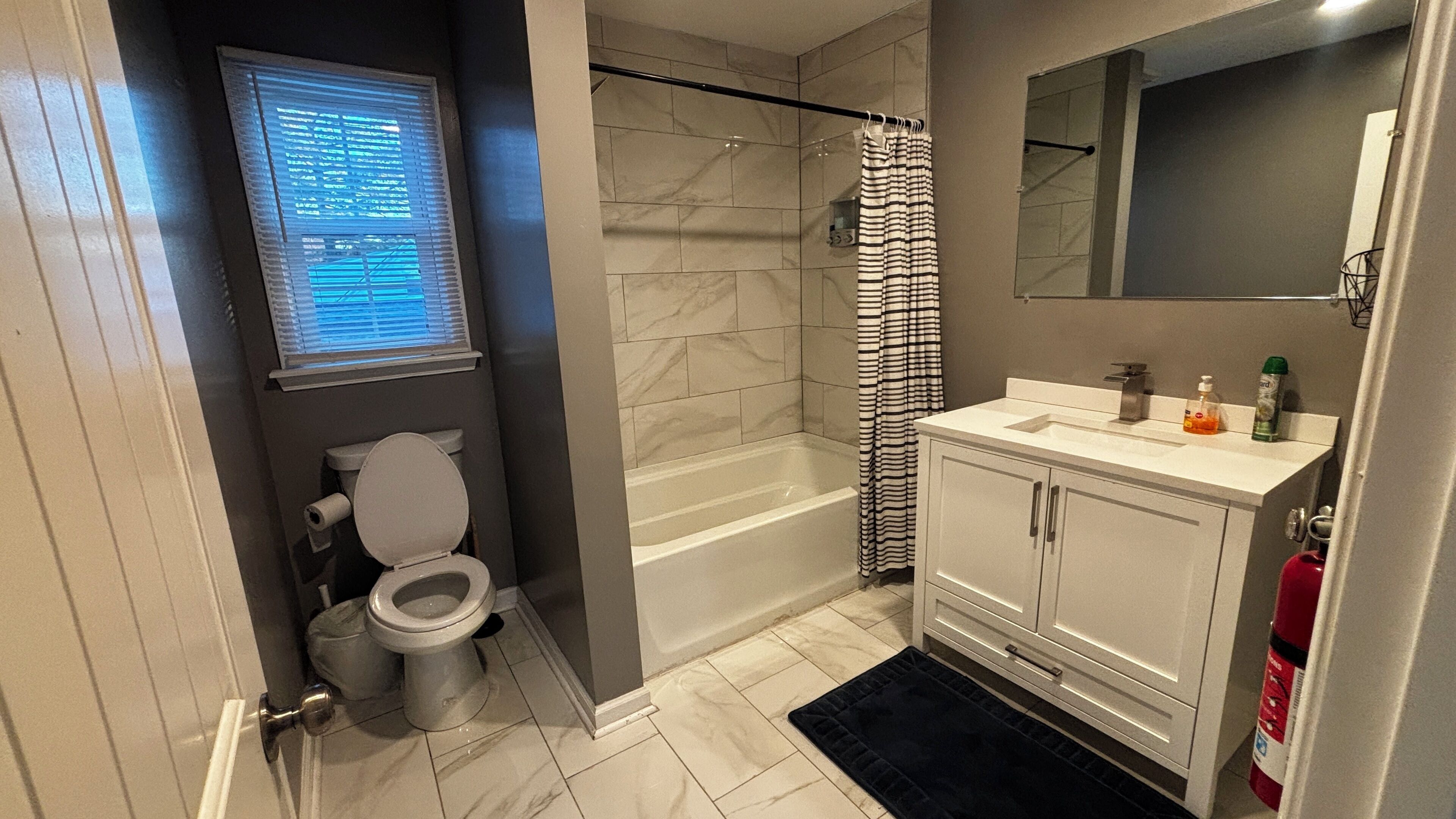 Towels, soap, toilet paper