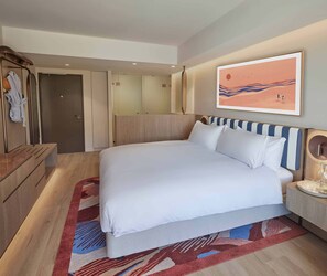 ห้องดีลักซ์, เตียงคิงไซส์ 1 เตียง | เตารีด/โต๊ะรีดผ้า, Wi-Fi ฟ รี, ผ้าปูที่นอน