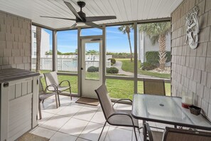 Condo, Multiple Beds, Balcony, Partial Ocean View (Sea Cloisters 101E) | Outdoor dining - Sea Cloisters II Ocean Front Beach Retreat-101e (North Myrtle Beach)