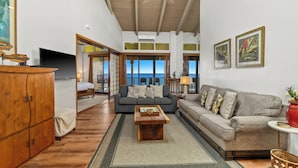 TV - Makahuena 5202 by Alekona Kauai: 2BR Pure Oceanfront Condo w AC (Koloa)