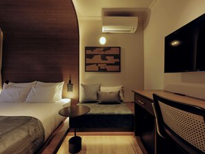 Superior Double Room | Desk, laptop workspace, blackout curtains, iron/ironing board - illi Hotels Lume Shibuya (Tokyo)