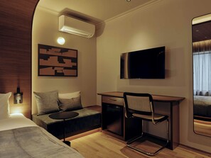 Habitación doble superior | Escritorio, espacio para trabajar con laptop y cortinas blackout 