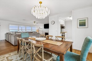 Dining - Coastal Kyma, a completely reimagined oceanfront retreat- the beach is just beyond your back deck (Fernandina Beach)