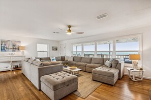 TV, ping pong - Coastal Kyma, a completely reimagined oceanfront retreat- the beach is just beyond your back deck (Fernandina Beach)