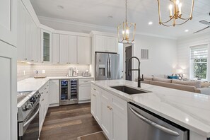 Fridge, microwave, oven, stovetop - Enjoy sun-kissed Island days at this recently-built four-bedroom/ 3.5-bath (Bald Head Island)
