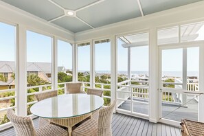 Outdoor dining - Executive Retreat HAS IT ALL-privacy, beach proximity (Bald Head Island)