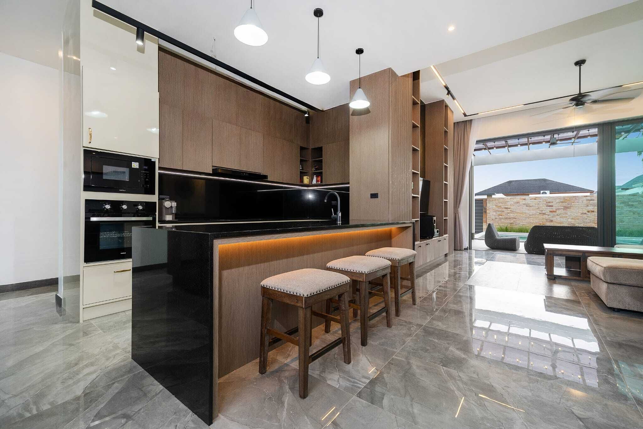 Luxury Villa, Pool View | Private kitchen