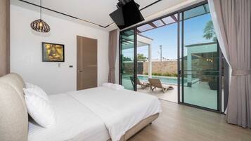 Luxury Villa, Pool View | In-room safe, blackout drapes, iron/ironing board, free WiFi