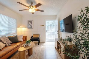 TV, offices - Bright Coastal 2BR Retreat | Walkable + Parking (San Diego)