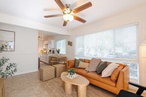 TV, offices - Bright Coastal 2BR Retreat | Walkable + Parking (San Diego)