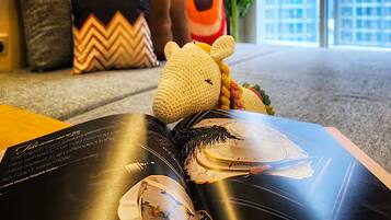 Apartment, 2 Bedrooms, City View | Living area | 43-inch Smart TV with cable channels