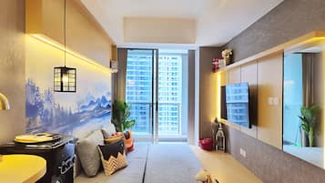 Apartment, 2 Bedrooms, City View | Living area