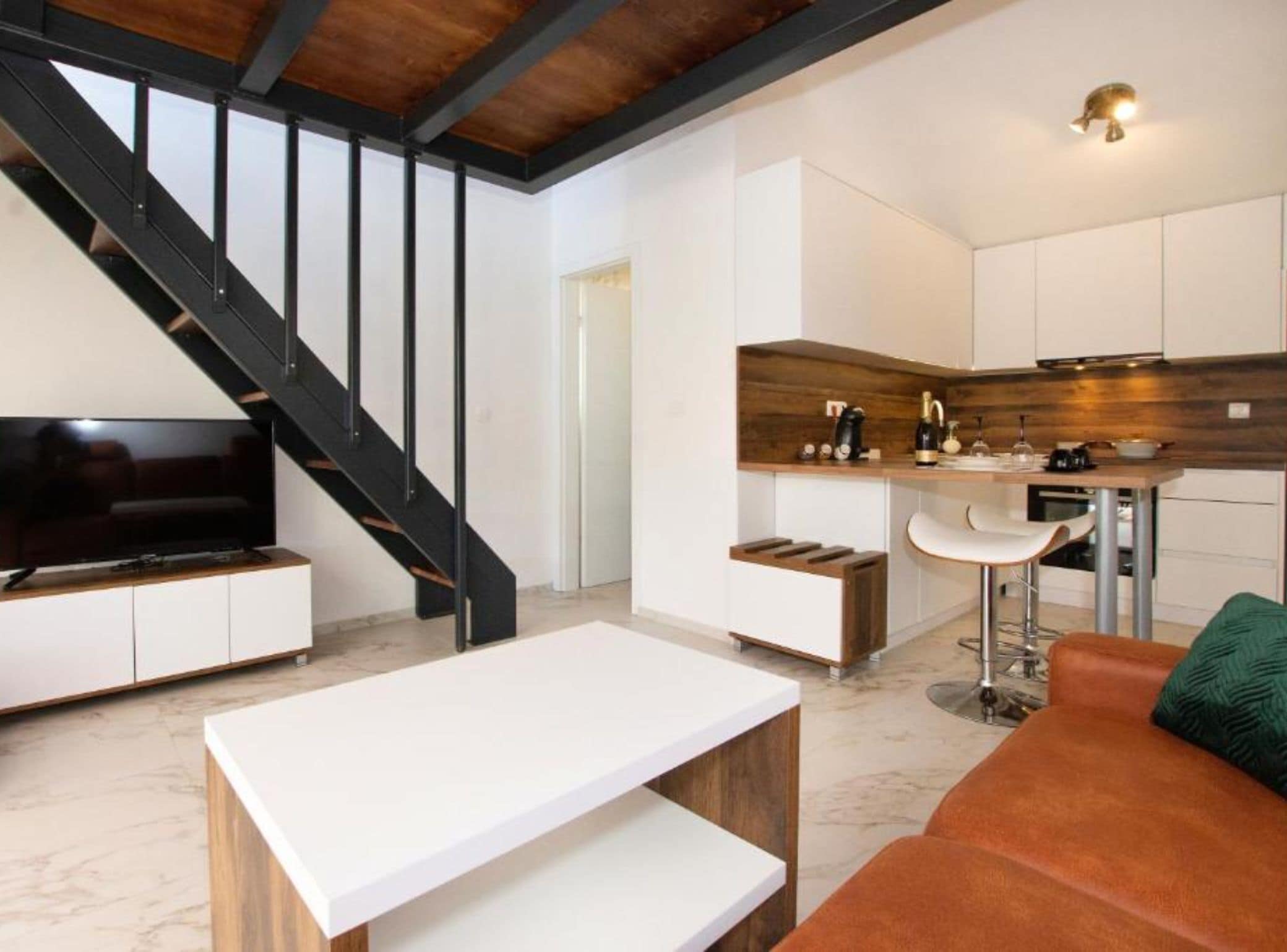 Maison (One Bedroom Holiday Home with Hot Tub) | Salle de séjour