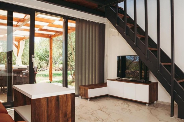 House (One Bedroom Holiday Home with Hot Tub) | Living room | 32-inch flat-screen TV with digital channels