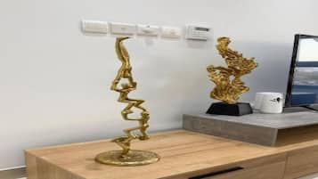 Luxury Apartment | Living area | 65-inch Smart TV with digital channels