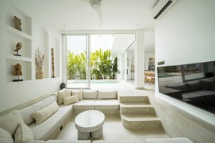 Villa, 2 Bedrooms, Private Pool, Pool View | Living area | Flat-screen TV