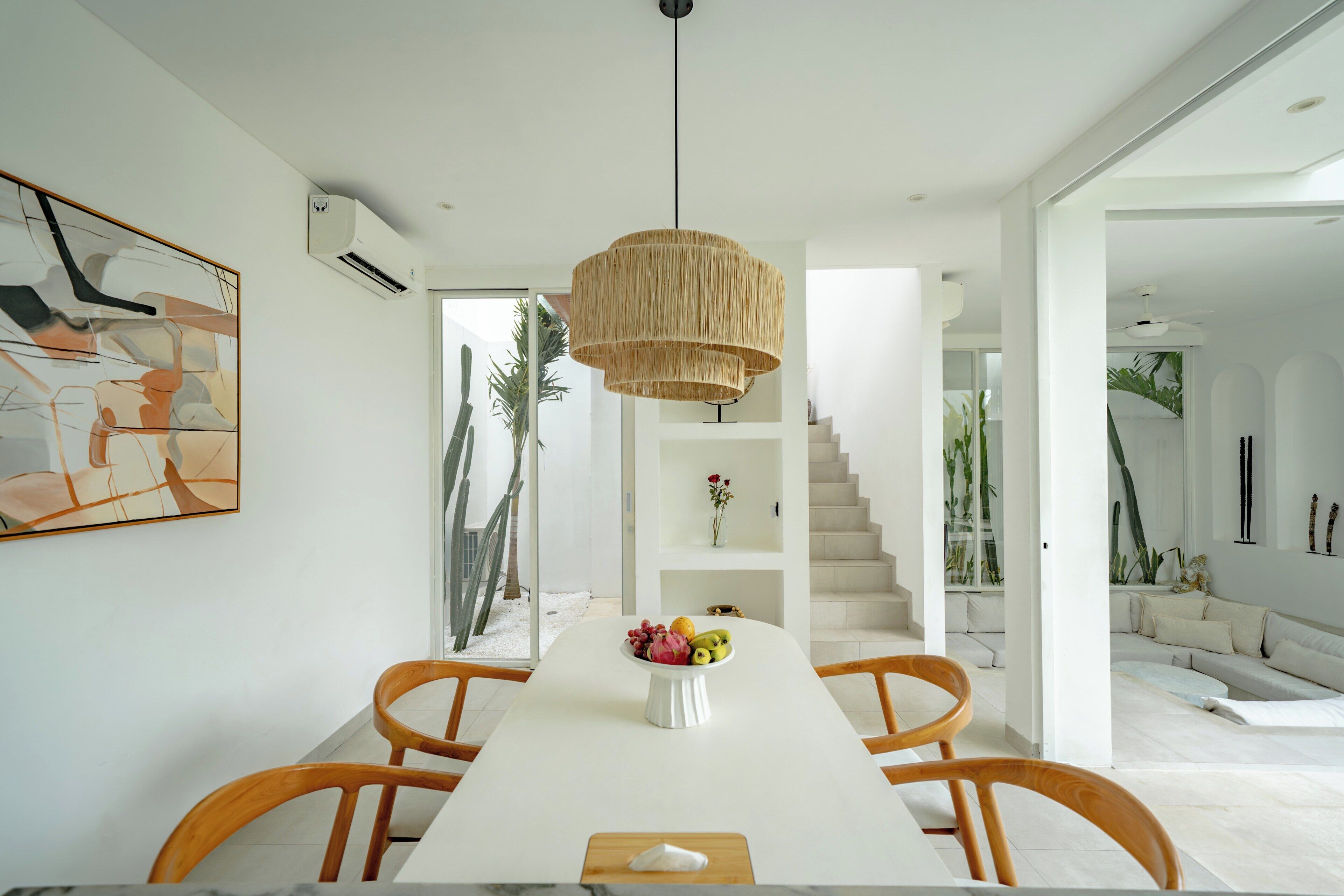 Villa, 2 Schlafzimmer, eigener Pool, Poolblick | Essbereich im Zimmer