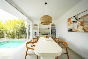 Villa, 2 Bedrooms, Private Pool, Pool View | In-room dining - The Belluoccio Villa (Canggu)