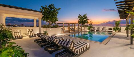 A heated pool