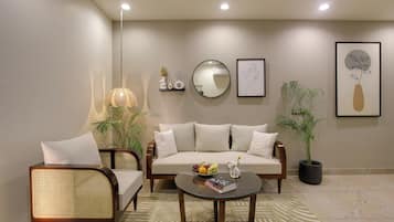 Superior Apartment, Balcony | Living area