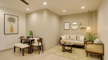 Superior Apartment, Balcony | Living area