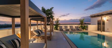 A heated pool