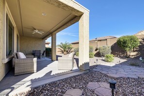 Terrace/patio - Golf & Hiking at 55+ Florence Resort Home! (Florence)