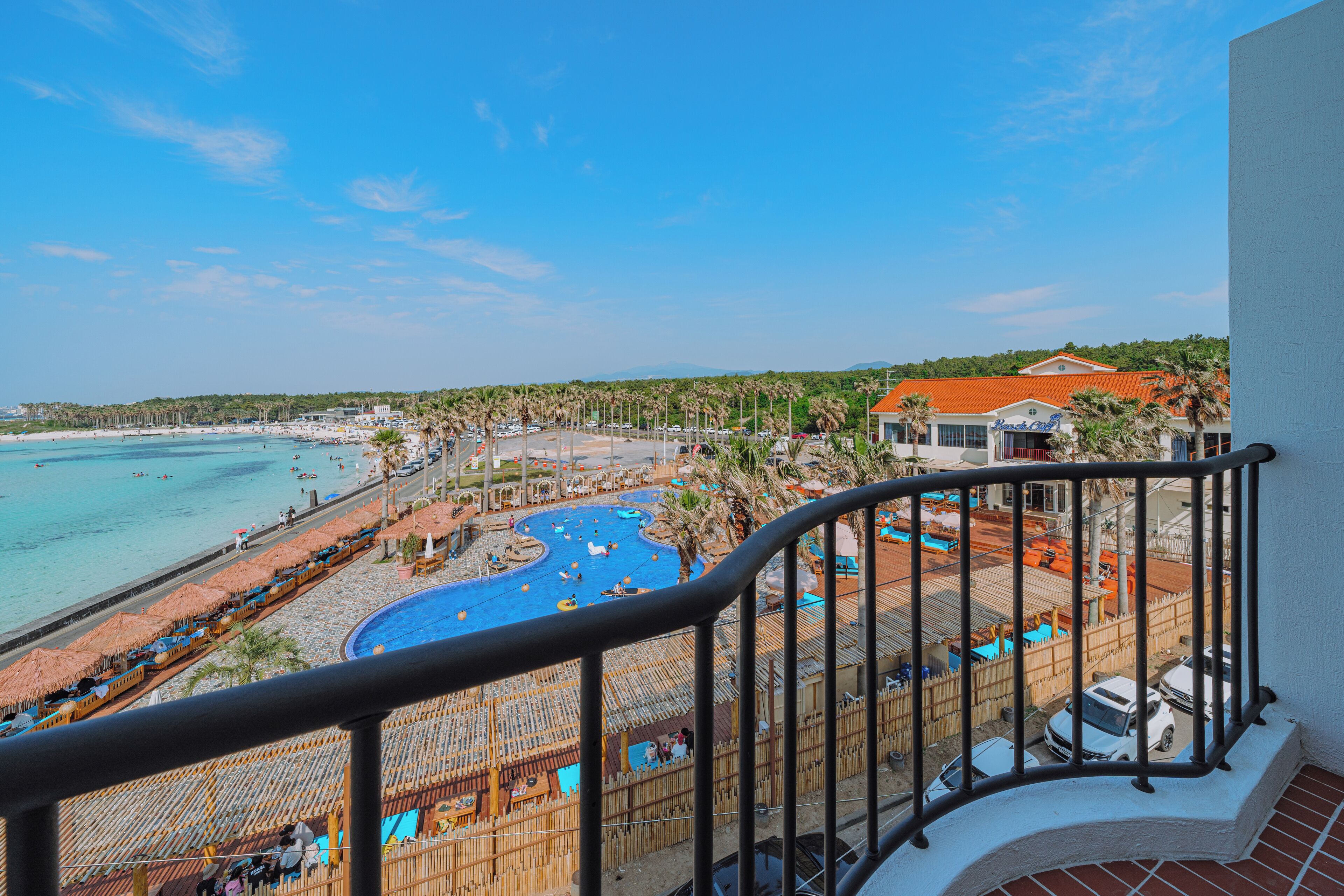 豪華雙床房, 露台, 海灘景 | 住宿地面