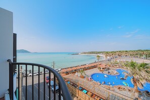 標準雙人房, 露台, 海灘景